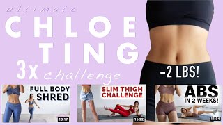 Abs in a week? I did 3 Chloe Ting Challenges - Summer Shred x Slim Thigh x Flat Tummy results!