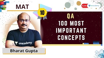 MAT 2021 | 100 Most Important Concepts | Quants | Bharat Gupta | Unacademy CATalyst