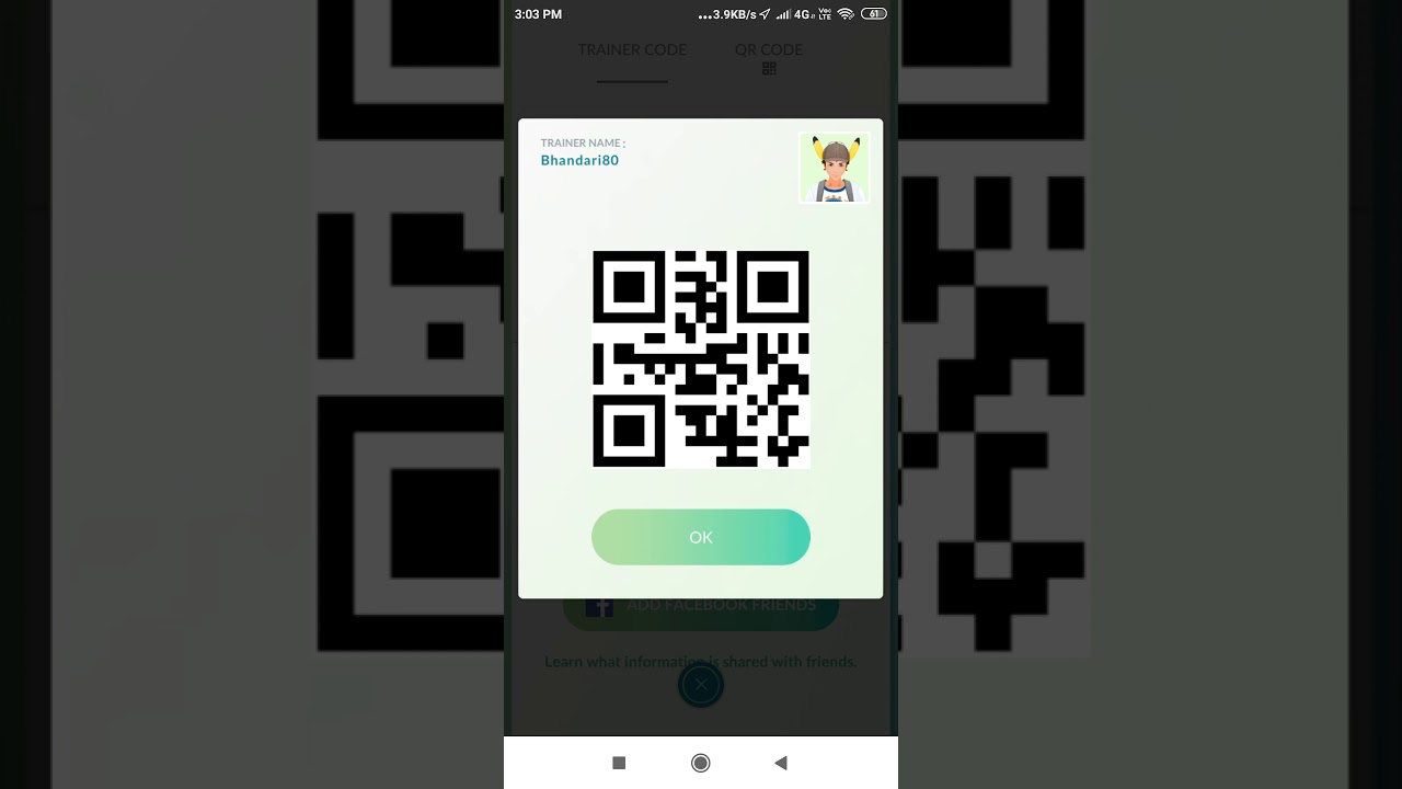 Pokemon Go Trainer Code And Qr Code Youtube