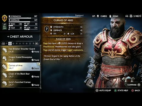 God of War Ragnarok - Ares Armor Set New Game Plus