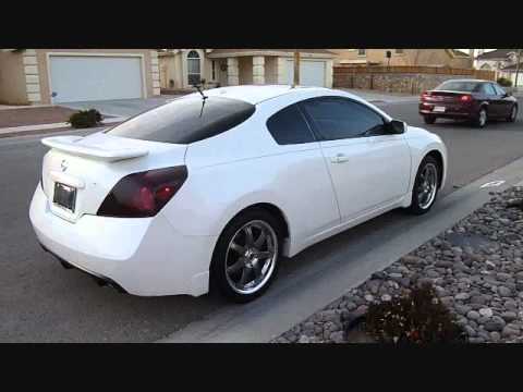 2008 White Nissan Altima Coupe On 18 Gunmetal Volk Wheels Pioneer