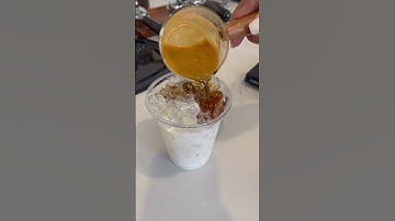 Iced Latte in 12oz cups #icedcoffee #cafevlog #caferecipes ❤️