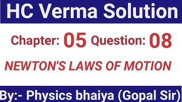 H.C. Verma Solutions - Newton