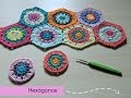 Cómo hacer y unir hexágonos de ganchillo - How to make crochet hexagons