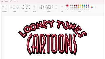 How to draw the Looney Tunes Cartoons logo using MS Paint | How to draw on your computer