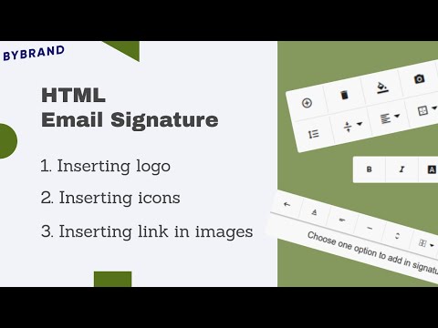 HTML email signature  - Inserting logo, icons, and link in images