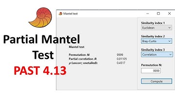 How to perform a Partial Mantel Test | Multivariate Analysis | Past 4.13