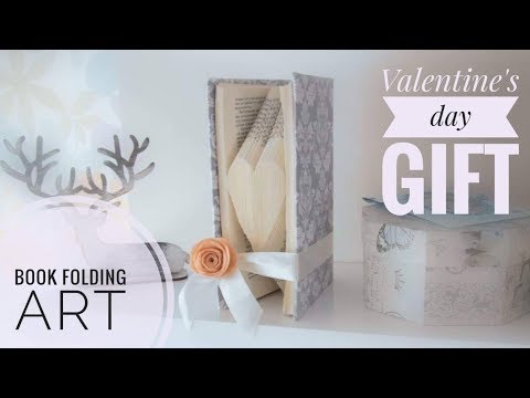Book Folding Art ♡ Heart ♡ Valentines day gift diy tutorial Book Folding Art ♡ Heart ♡ Valentines day gift diy tutorial