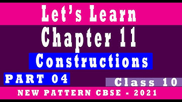 Constructions class 10 cbse / Part 04 / Chapter 11 ex 11.2 Q 3 / Construction of tangents