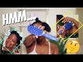 TRYING A NEW DETANGLING TOOL!! KAZMALEJE PADDLE COMB ON TYPE 4 HAIR | KandidKinks