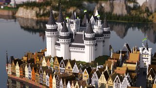 1.000 Hours Survival-Castle + Medieval Minecraft City [Château de Pierrefonds]