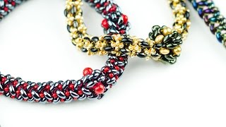 картинка: Жгуты из твина .Вплетение бусин(Часть 2/2)