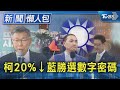 柯文哲20%↓藍營勝選數字密碼｜TVBS新聞