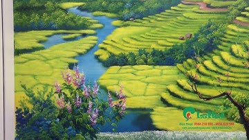 Công trinh tranh tường 3D vẽ cảnh "Núi Rừng Tây Bắc" tại tòa nhà Star Tower - Hà Nội