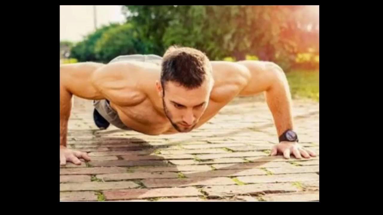 Спортсмен в зале. Силовая выносливость. Широкие отжимания. Как стать более выносливым. Чарльз сервицио 46001.