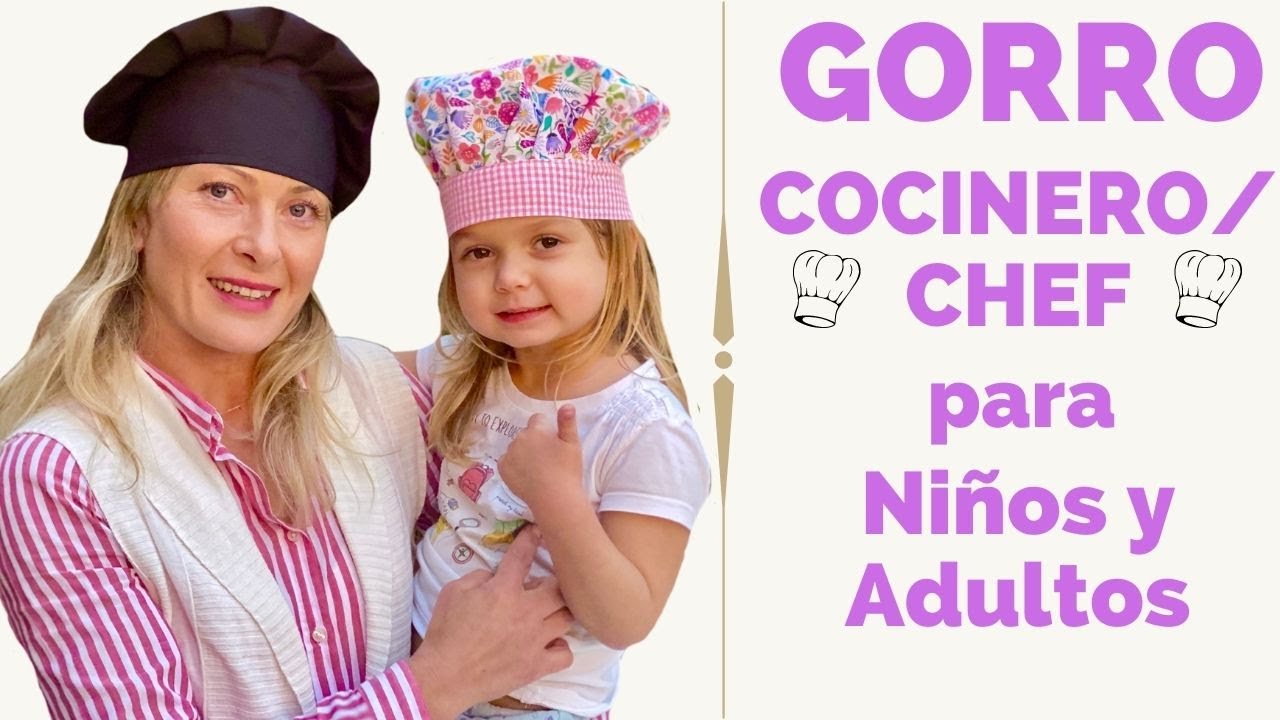 Gorro de Cocinero para Niños Blanco para Bebé Gorro de Chef