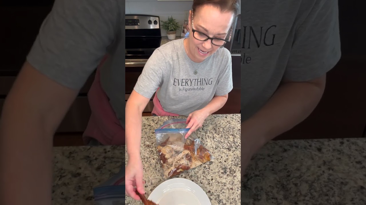 Best kitchen hack for de-boning your chicken!  Massaging rotisserie chicken.  De-boning chicken