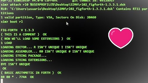 PDP-11 FORTH figforth