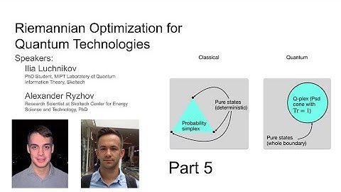 Ilia Luchnikov & Alexander Ryzhov: Riemannian Optimization for Quantum Technologies: QGOpt