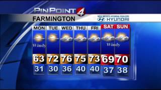 Sunday evening weather forecast