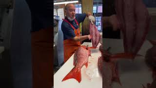 How to fillet a red snapper.