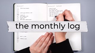 The Monthly Log Explained  Bullet journal core collections