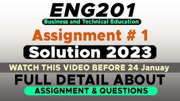 ENG201 Assignment 1 Solution 2023 | The Merciful Academy