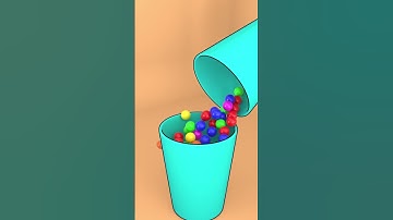 Colorful Ball Pour Transfer Loop Blender Simulation  #asmr #minecraft #animation #relaxing #colors