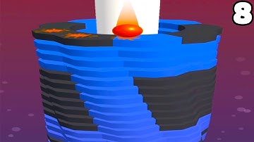 ASMR Stack Ball Gameplay All Levels Walkthrough Android,ios Level 8