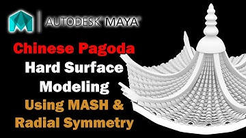 Maya Tutorial - Chinese Pagoda Hard Surface Modeling using MASH