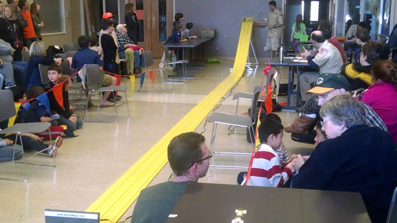 Cameron's pinewood derby race YouTube