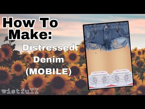 Roblox How To Make Distressed Denim Shorts Mobile Youtube - how to make ripped jeans on roblox