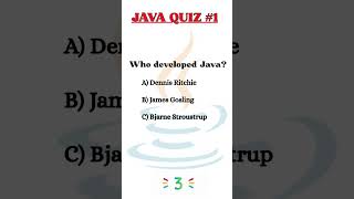 Java Quiz #1 | Who Developed Java?🤔 #mcq