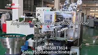DABA Automatic Label Rotary Die Cutting Slitting Machine With 4 Spindles Non-Stop Rewinder In Stock