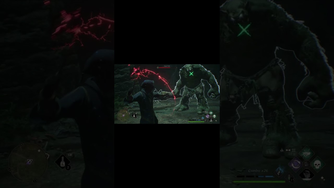 Hogwarts Legacy- Using Ancient Magic on a Troll