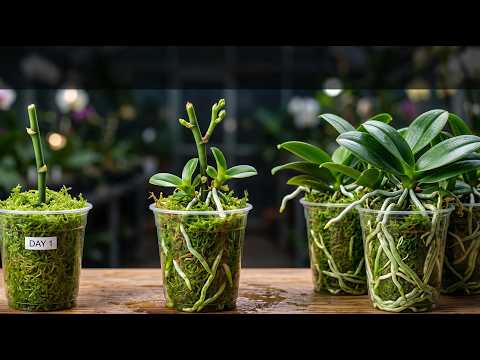 Just moss! Orchids sprout and grow incredibly fast.