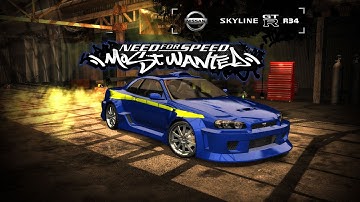 NFS Most Wanted Redux V3 | NISSA SKYLINE GTR R34 PLAYER´S UNDERGROUND 1 JUNKMAN TUNING | 4K FULL HD