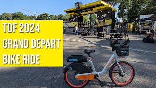 Cycling the First Ten Miles of the Tour De France 2024 | Florence Bike Ride w/ Commentary