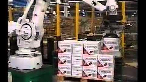 Wine case palletizing