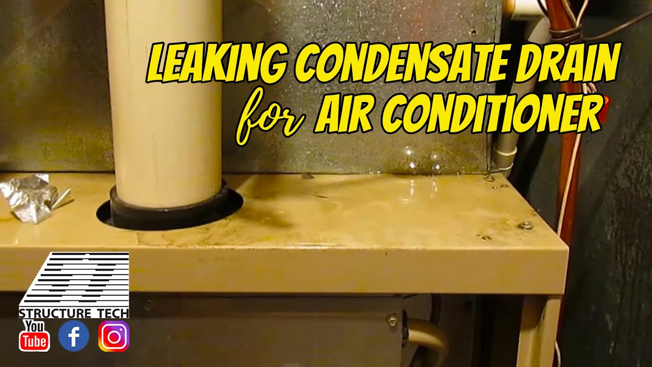 Leaking condensate drain for air conditioner, Long Lake Home