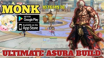 "0NE HIT DELETE" MONK ULTIMATE ASHURA BUILD/GUIDE|Ragnarok Origin|Android/IOS Mobile Gameplay
