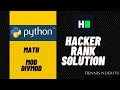 Python Math - Mod DivMod