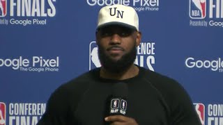 LeBron James' FULL REACTION to getting swept by the Denver Nuggets in the WCF | SportsCenter