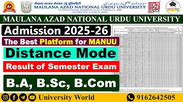 Manuu B.A, B.Sc, B.Com Distance Result 2025 | How to Check Distance Result | @UniversityWorld