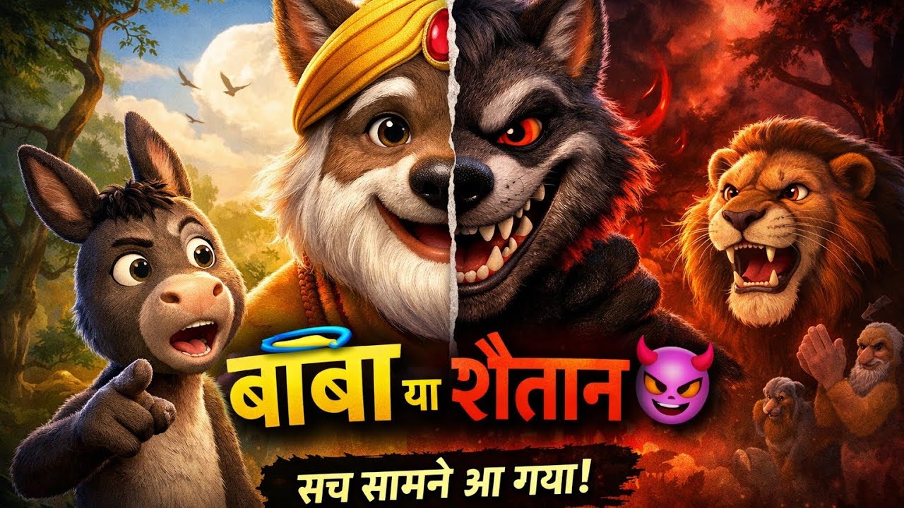 “ढोंगी बाबा की सजा 😨 | जंगल की सबसे चौंकाने वाली कहानी”।।“गधे की बुद्धिमानी से बचा पूरा जंगल |”