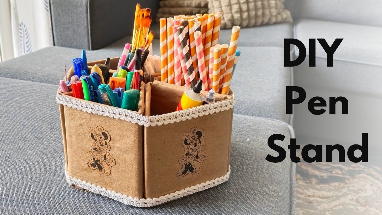 Reuse Paper Bags 🛍️ / DIY Desk Organizer / How to make Pen Holder at home?