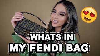 WHAT'S IN MY BAG?! UPDATED 2020 l  FENDI BAGUETTE REVIEW