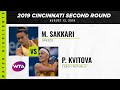 Maria Sakkari vs. Petra Kvitova | 2019 Western & Southern Open Second Round | WTA Highlights