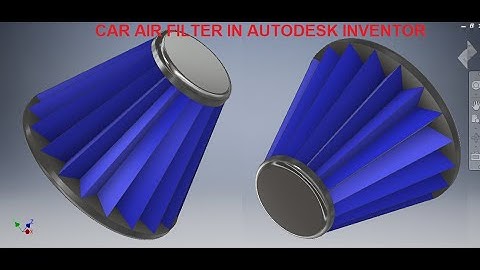Car Air Filter Design In Autodesk Inventor 3d drawings Tutorials || Inventor 3d drawings || 3D Cad