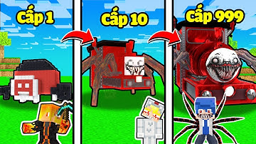 HUY NOOB XÂY CHOO CHOO CHARLES TỪ CẤP 1 ĐẾN 999 TRONG MINECRAFT*HUY NOOB THỬ THÁCH XÂY CẤP ĐỘ 🚆🧱